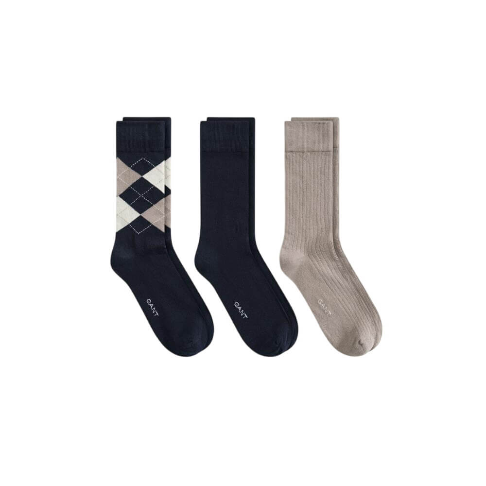 Gant 3-Pack Argyle Socks